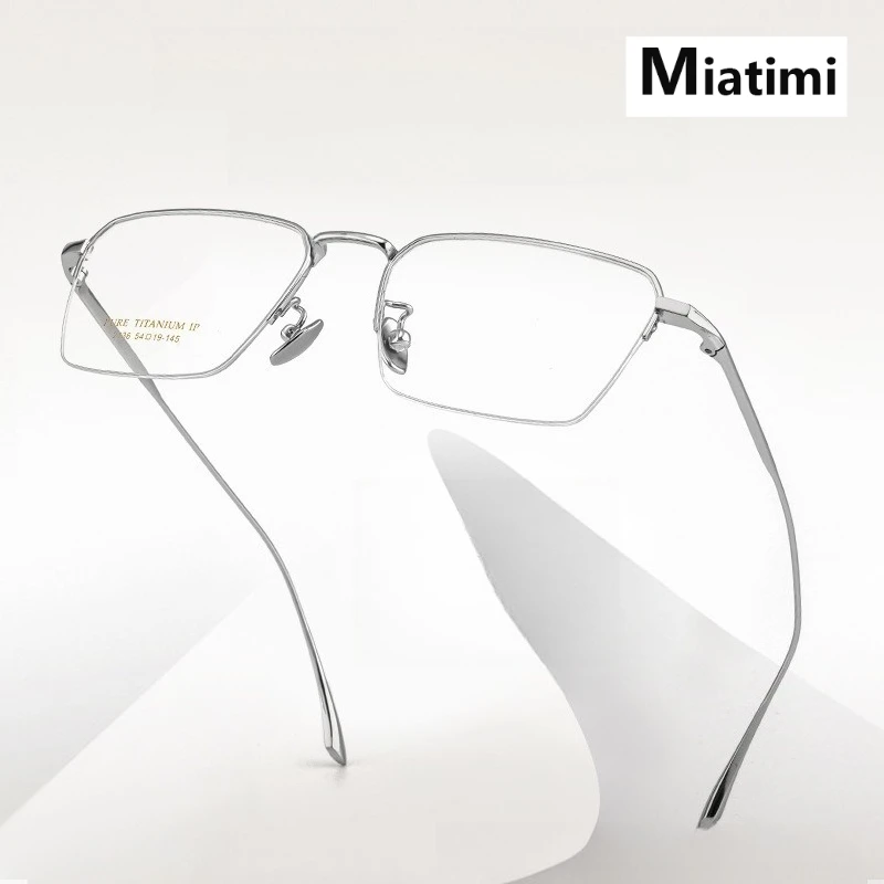 

Модные оправы для очков в стиле ретро, квадратные очки из чистого титана, удобная оптическая оправа для очков по рецепту для мужчин