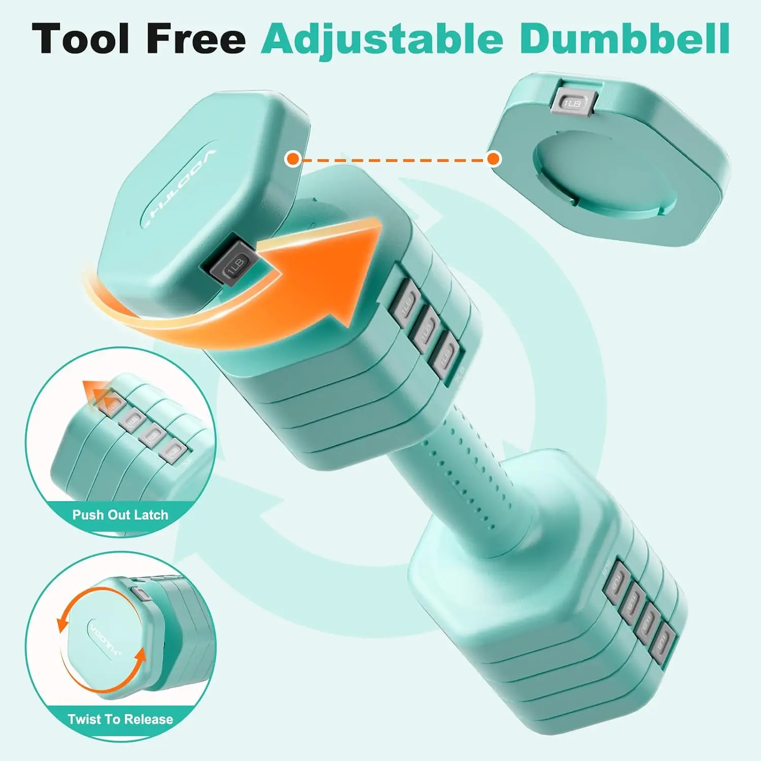 Home Dumbbell Hand Weight Pair For Women Adjustable Strength Training