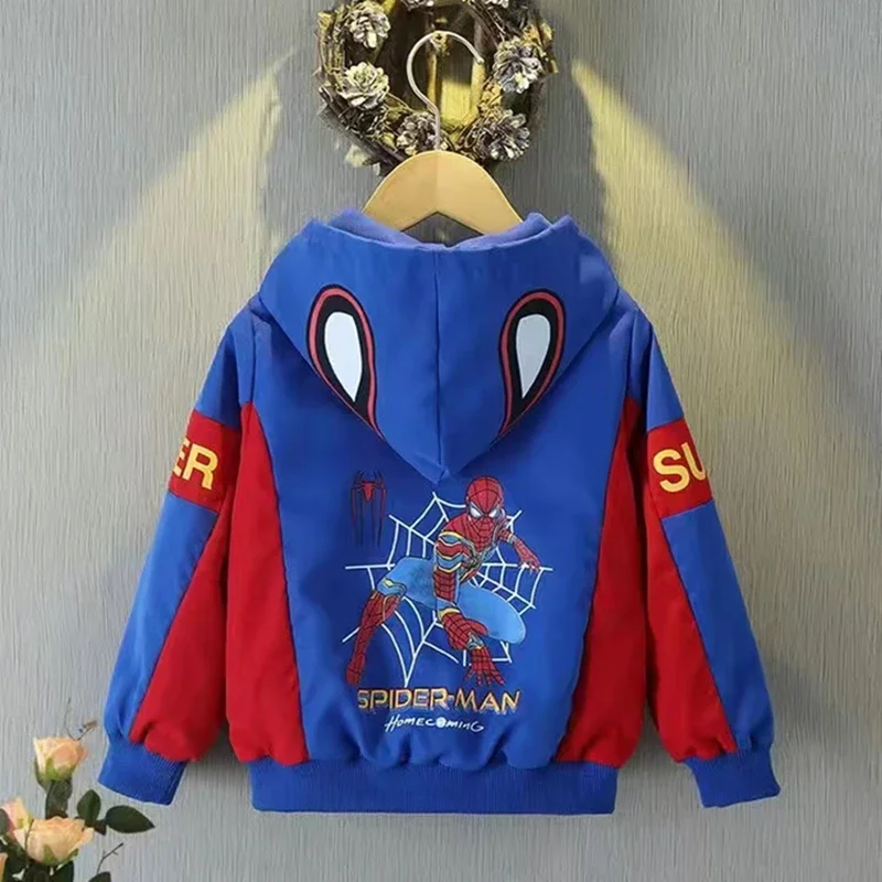 Baby Boys Jackets For Kids Casual Outfit Girls Coat Cartoon Mickey Minnie Spiderman Donald Baby Children Windbreaker Clothing