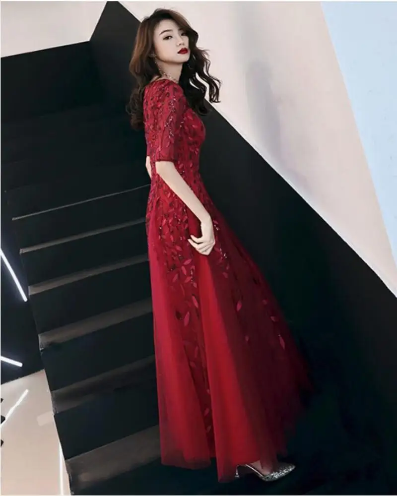 

F127 Wedding dress fishtail 2024 new style dress slim sexy long sleeves backless wedding banquet