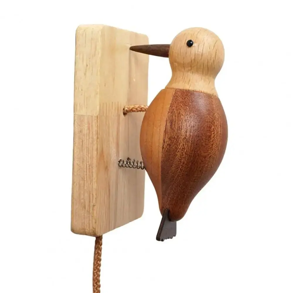 

Housewarming Door Knocker Retro Cute Woodpecker Design Pendant Doorbell Beautiful Practical Wooden Woodpecker Guest Arrival