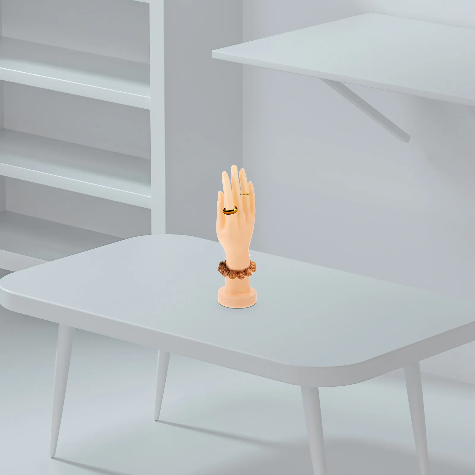 

Plastic Hand Jewelry Holder Realistic Display Stand Short Base for Rings Bracelets Gloves Jewelry Stores Photo Exhibitions