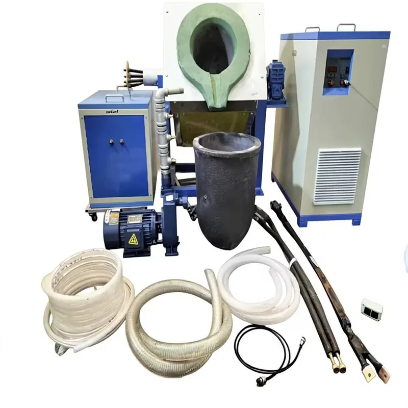 

90Kw 380V Induction Melting Furnace For 120Kg Copper Bronze Brass And 50Kg Steel With Remote Control