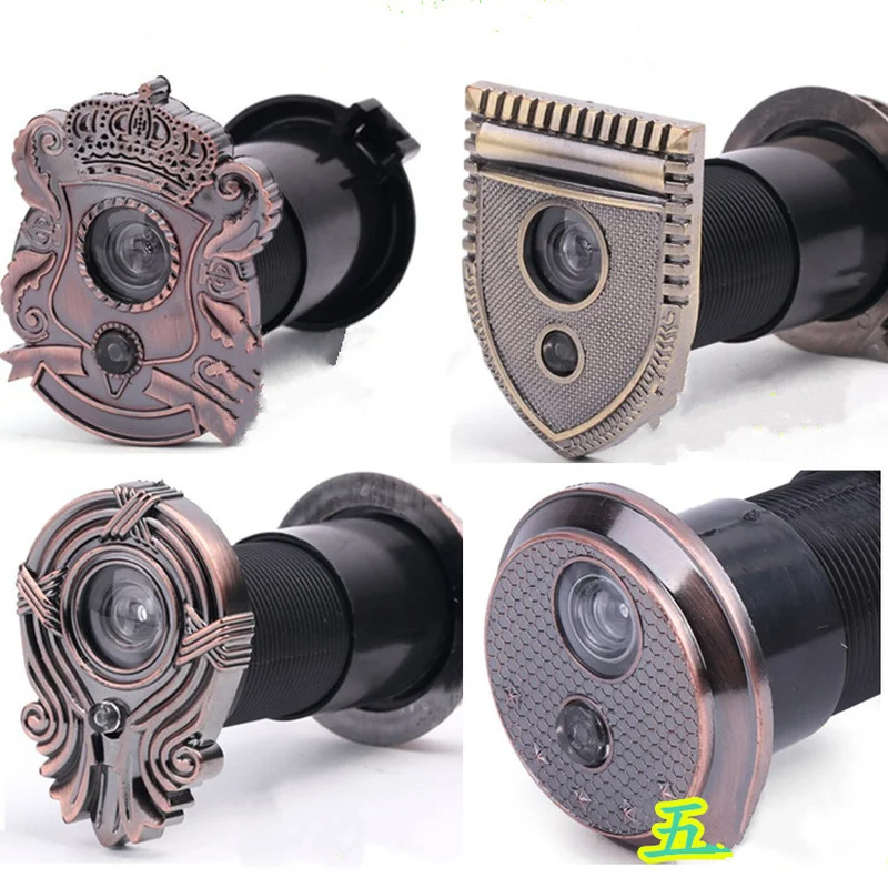 Door Viewer 180 Degree Wide Angle Peephole Plastic Privacy Protection Door Adjustable Glass Lens for Furniture Hardware