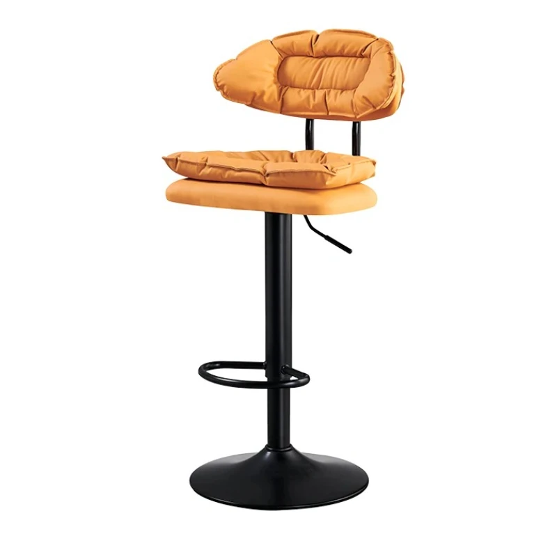 

Уникальный минималистичный серый барный стул с поворотными золотыми ножками, дизайнерские оранжевые барные стулья, эргономичная современная мебель Banqueta De Cozinha Alta