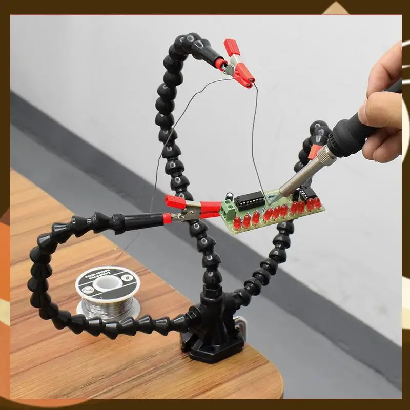 

Hot Soldering Third Hand Tool Flexible Arms PCB Holder Stand For Electronic Repair Soldering