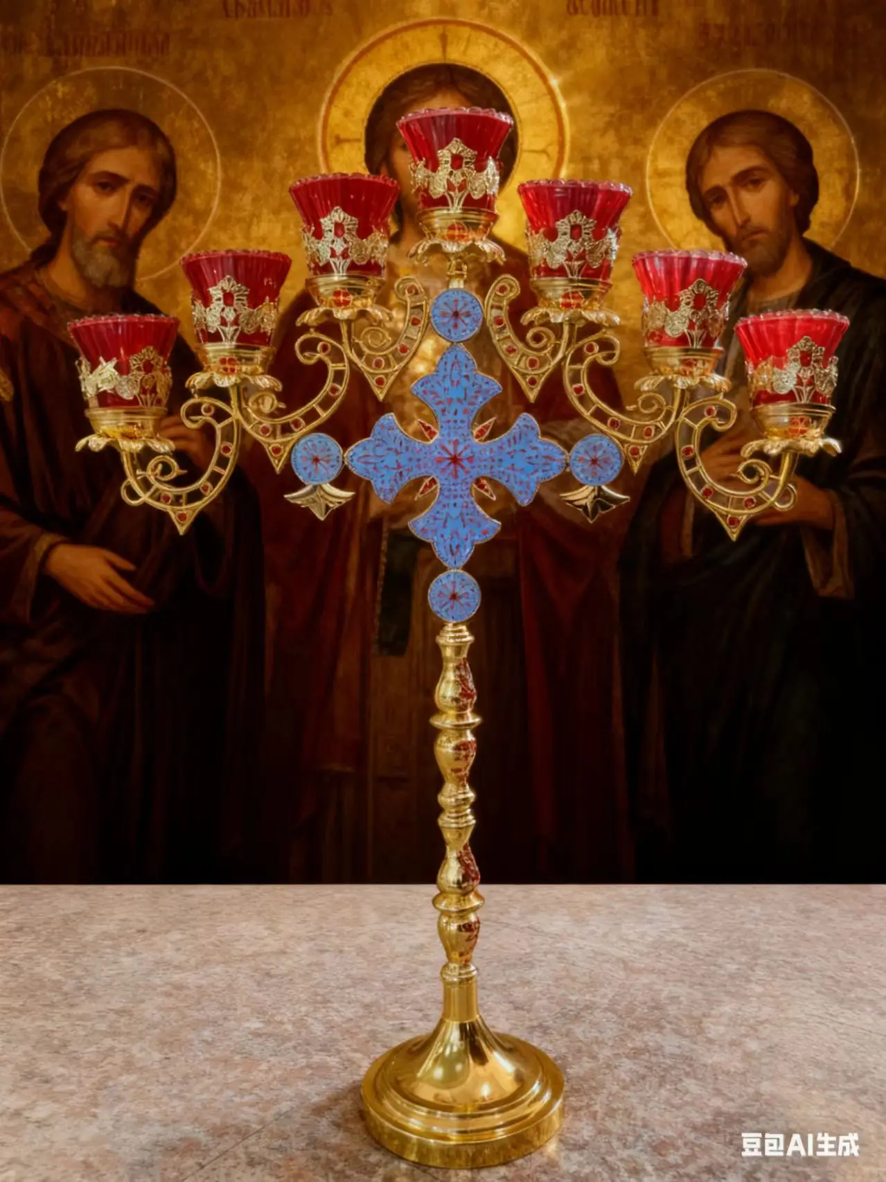 Neue vergoldete Kerzenhalter, Kirchen, religiöse Sakramente, ostorthodoxe Jesuskirchen, Zeremonienartikel, Weihnachtsdekorationen – Detail 3