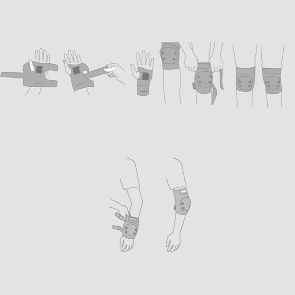 

1 Set Child Adult Roller-skate Protection Gear Balance Car Skating Skiing Roller Protector Sports Protectors Kit S