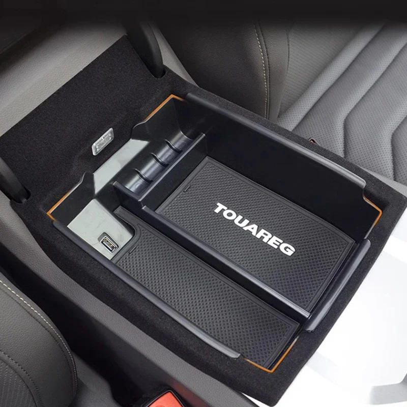 for VW touareg Armrest Center Box storage 2019 2020 2021 2022 2023 Container Organizer Tray Central Glove