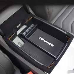 for VW touareg Armrest Center Box storage 2019 2020 2021 2022 2023 Container Organizer Tray Central Glove
