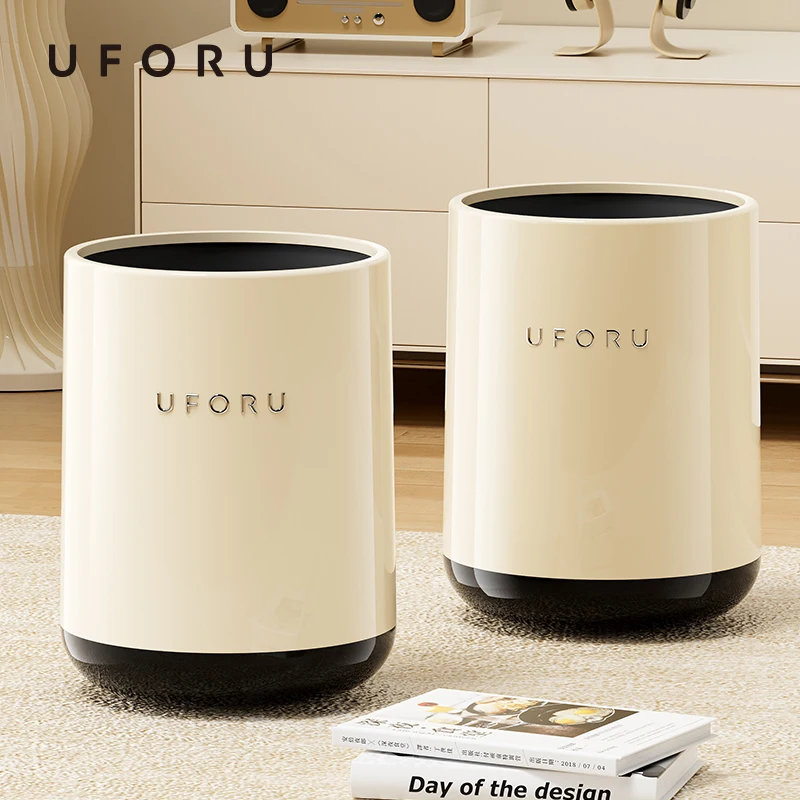 

Uforu Large Capacity Clamshell Trash Can – Creative Design for Bedroom & Student Dorms