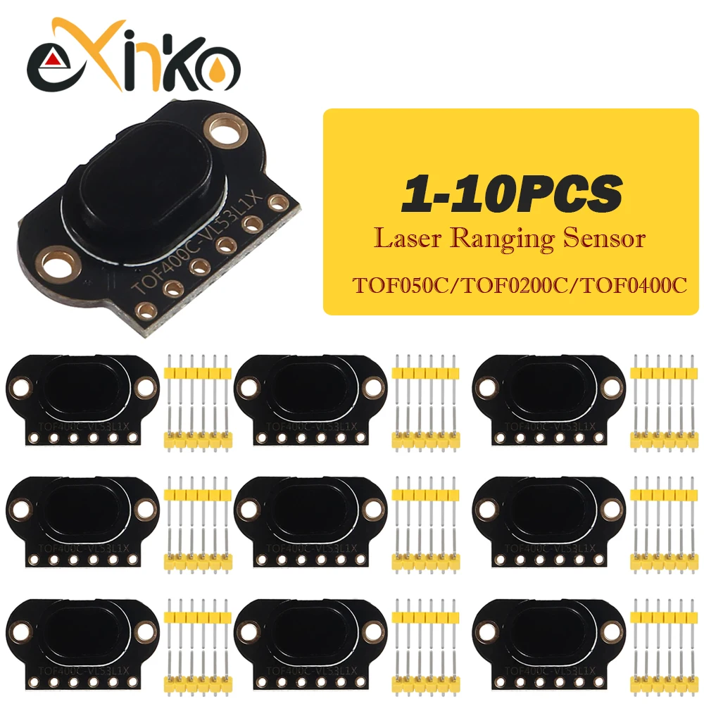 1-10pcs Laser Ranging Sensor Module for Arduino STM32 Measure Flight Distance 200CM 400CM I2C Output TOF050C TOF0200C TOF0400C