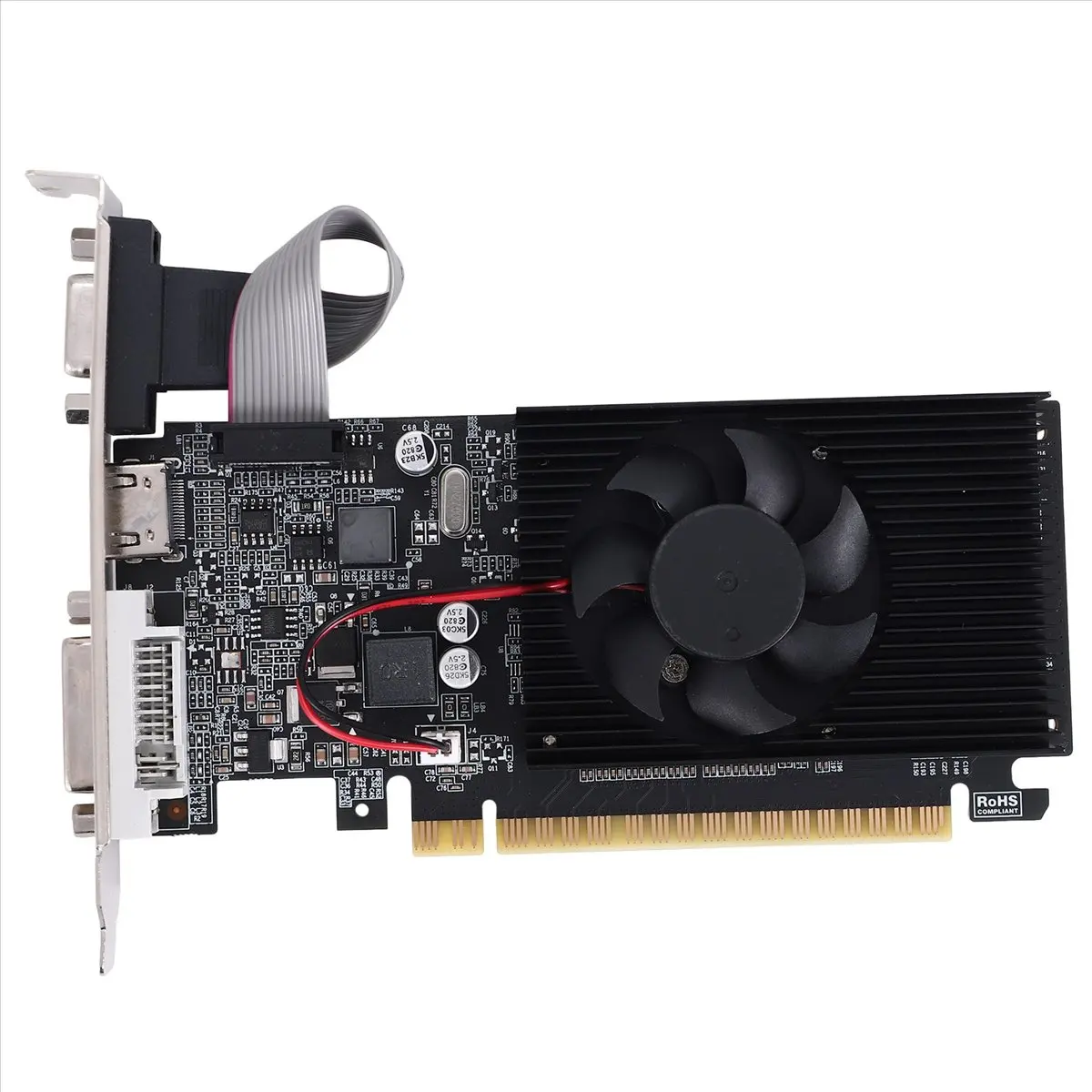 A14M GT 610 1G Ultra-Fast Graphics Card 1GB 64Bit DDR3 810/500MHz PCI-E 1.1 X16 Desktop Small Chassis PC Gaming Graphics Card