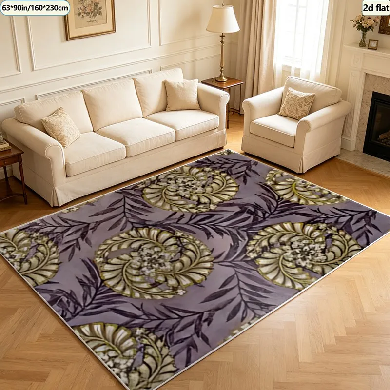 1 Piece of Exquisite Vintage Floral Scroll Carpet, Soft and Comfortable, Suitable for All Seasons, Lightweight and Easy to Maintain, Ideal for Living Room, Bedroom, Hallway, and Autumn/Winter Room Decor.