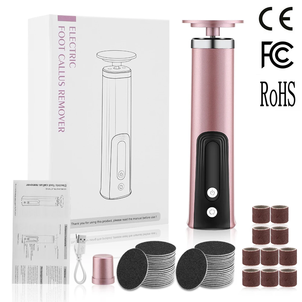 

Electric Foot Callus Remover Foot Care File Hard Cracked Dead Skin Pedicure Tool Foot Heel Care with Replacement Sandpaper