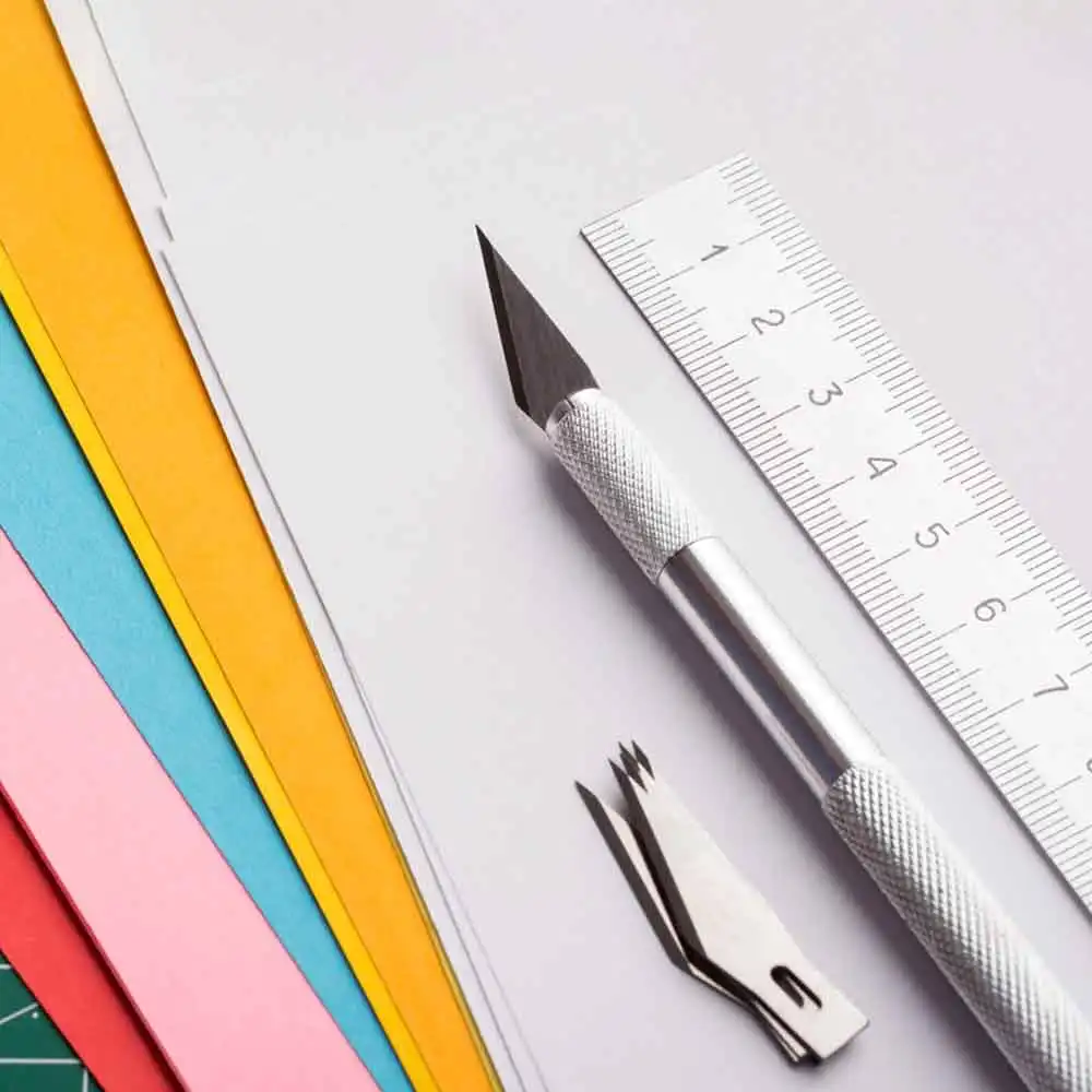 10PCS Exacto Knife Colorful Craft Knife Kit, Precision Hobby Knife for DIY, Art, Cutting, Carving,Sharp Exacto Knife Set,