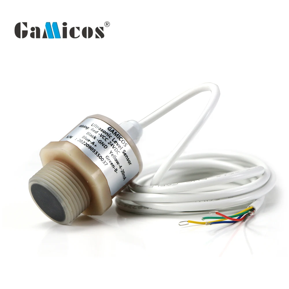 GAMICOS high sensitivity small size IP68 corrosion resistant ultrasonic water level sensor for sewage treatment