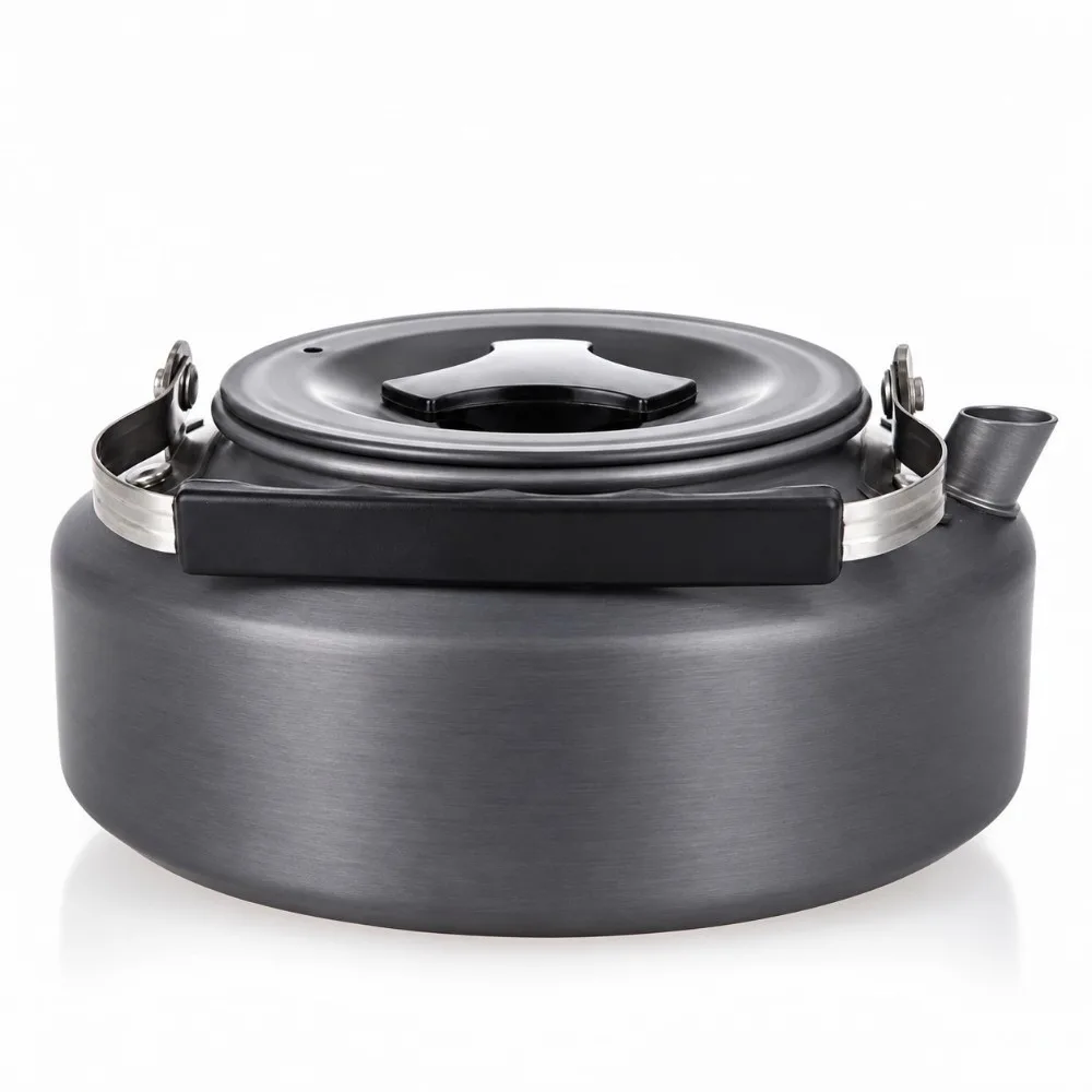 Durable Aluminum Alloy Camping Kettle Folding Handle Compact Coffee Pot Water Boiler Hiking