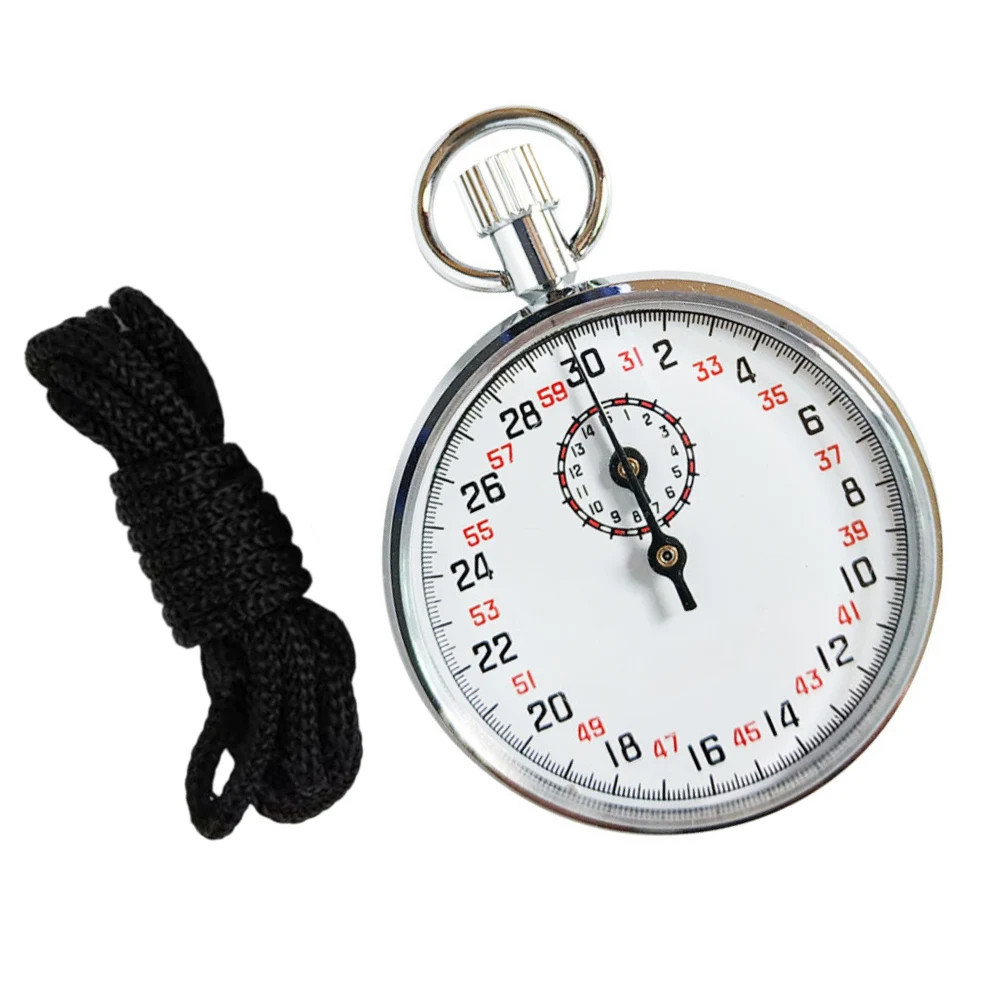 For Competition Timing Mechanical Stopwatch Manual Timing Mechanical Stopwatch Silver Nickel-based Alloy Hairspring