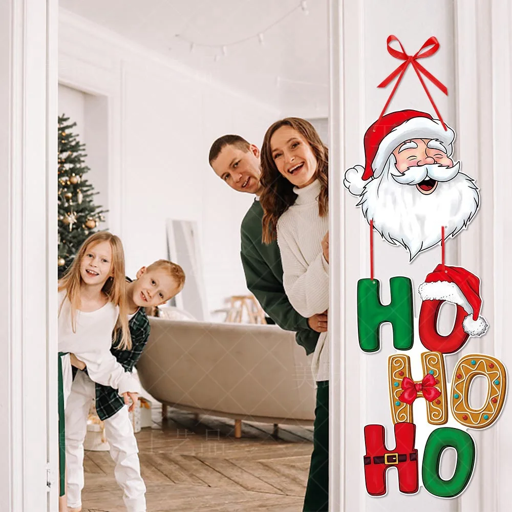 New Christmas Party Decoration Door Hanging Christmas Party Decoration Creative Front Hanging New Year Decoration Supplies 2025