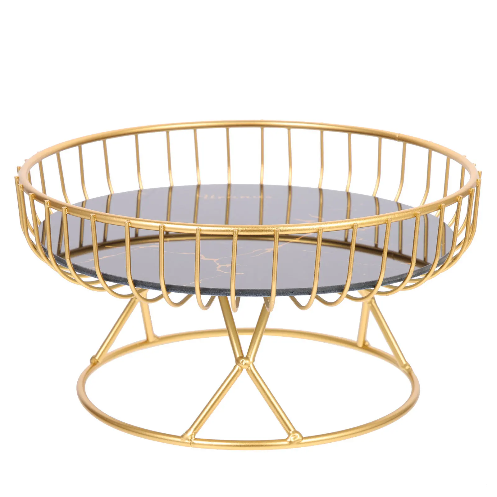 

Hollow Multi-Functional Iron Basket Storage Container Fruit Vegetable Snack Bread Serving Tray Kitchen Bowl Iron Serving Tray