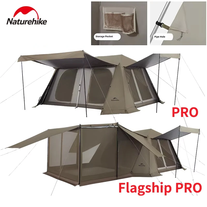 Naturehike Village13 Flagship Pro Automatic Roof Tent Bracket‑Supported Double Mesh Detachable Fence Panoramic Large‑Area Family