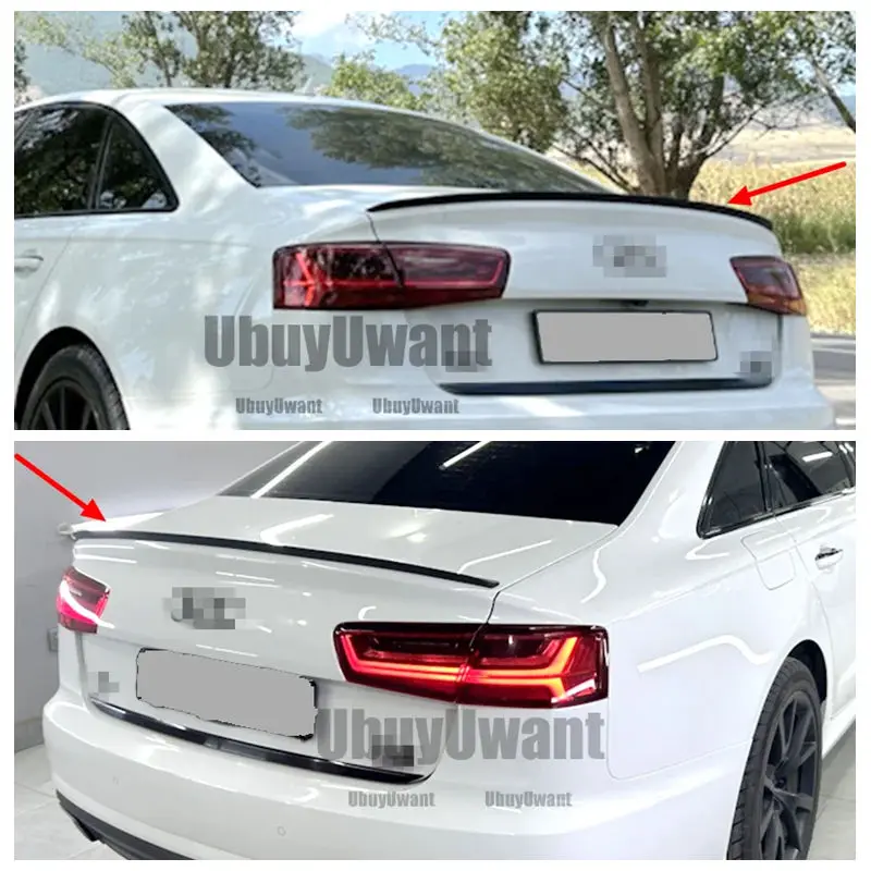 

Rear Trunk Spoiler ABS Material Primer Color Car Tail Wing Decoration For Audi A6 C7 2012 2013 2014 2015 2016 2017 2018 For C7