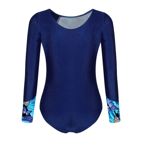 Imagen 2 del producto Leotardos con estampado de diamantes de imitación brillantes para niñas, trajes de gimnasia y baile, mono de Ballet para Yoga, entrenamiento puesta en escena de baile