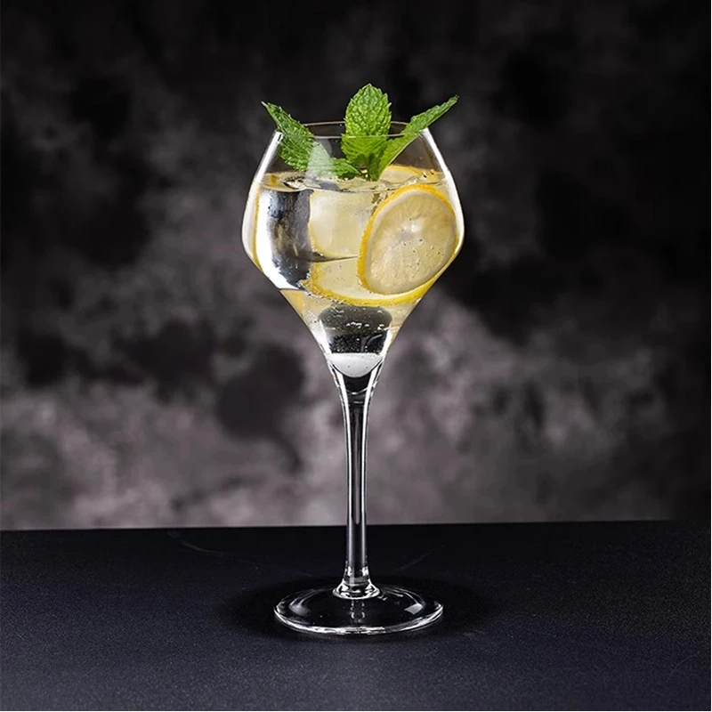 Transparent Gin and Tonic Cups Creative Cocktail Glass Cups Goblet Personalized Red Wine Glass Cup Diamond Shape Glasses Cup