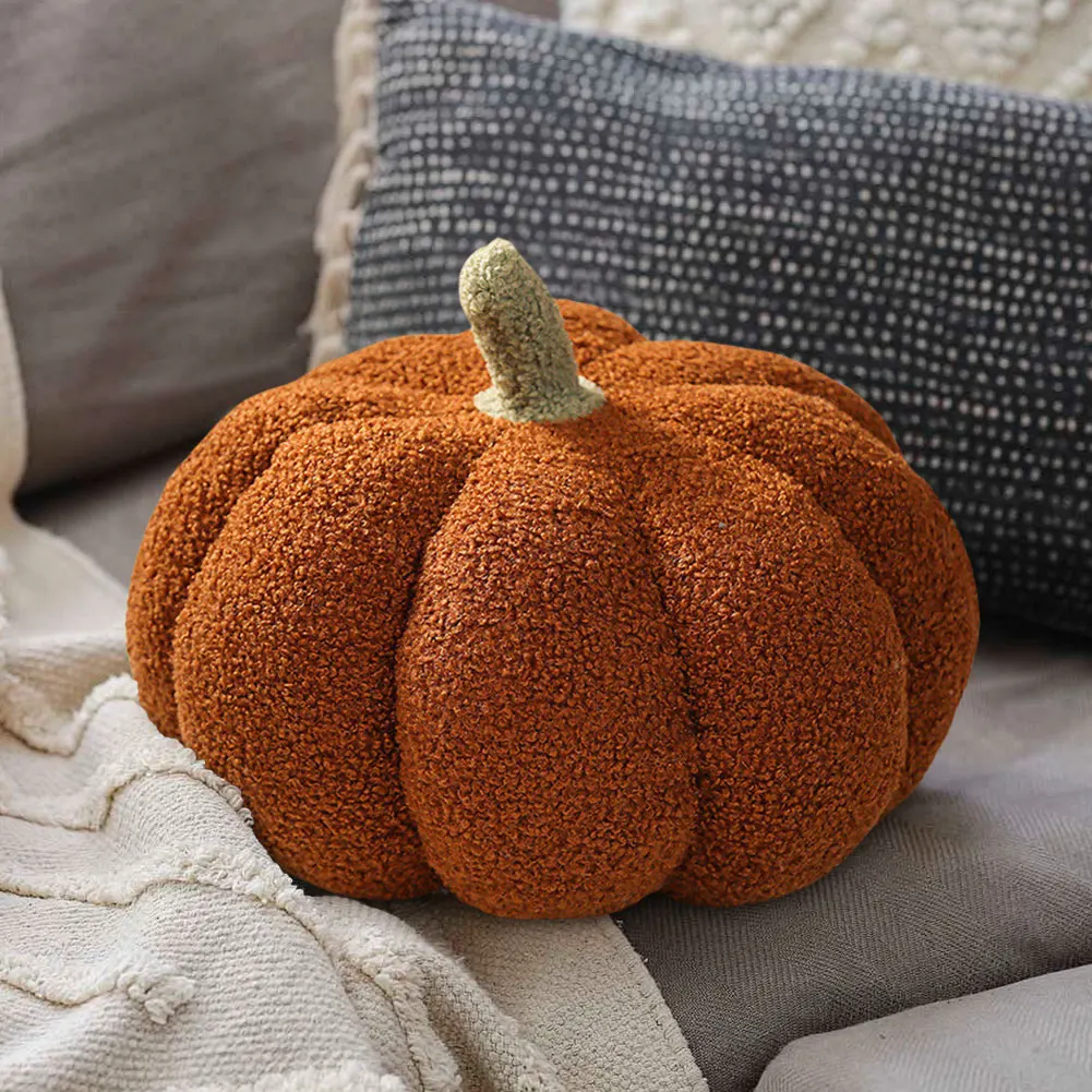 

Christmas Simulated Pumpkin Pillow 3D Pumpkin Shaped Pillow Decor Pillow Cushion for Thanksgiving Halloween Bedroom Sofa Couch