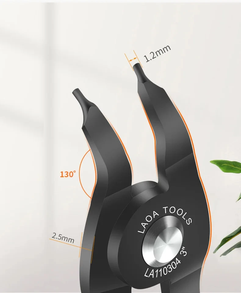 Laoa 3 Zoll Sicherungs ring zange Mini rechtwinkliger Schnabel tragbare multifunktion ale Spreng ring Sicherungs ring zange aus Taiwan – Detail 8