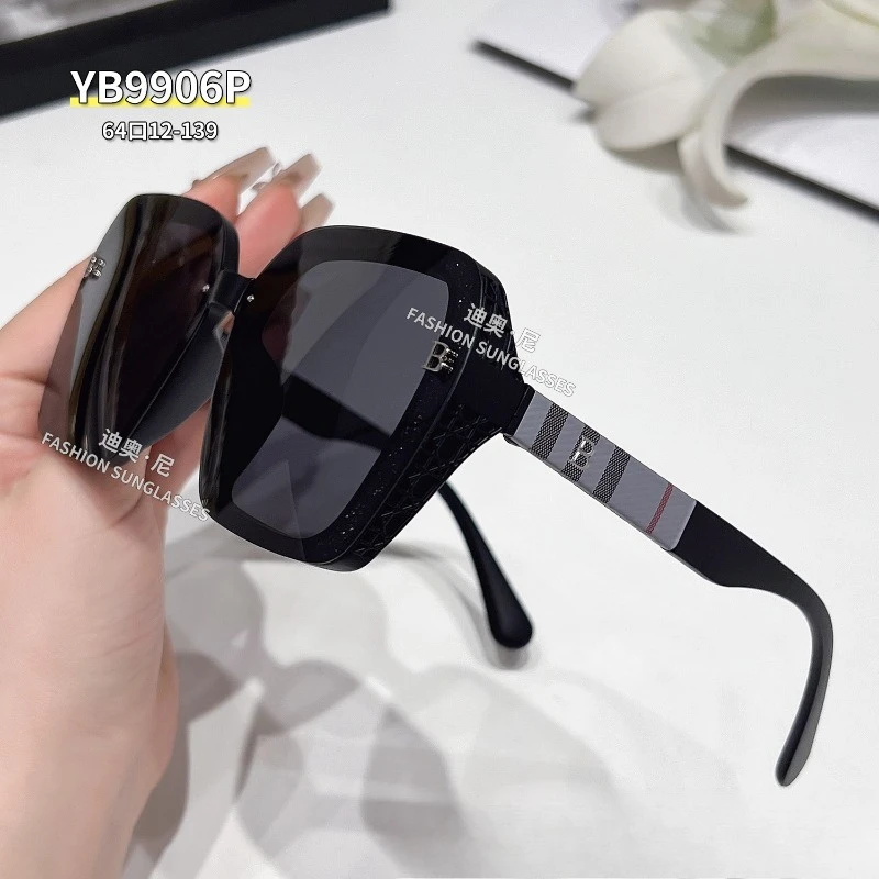 

​​2025 Initial B Plaid Temple Sunglasses HD Polarized UV400, Luxury Driving Glasses Unisex Retro Fashion​​