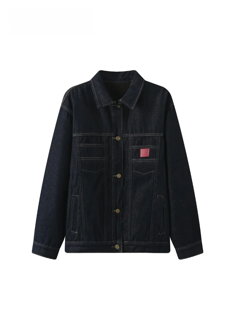 

Большие размеры Ne Denim irt, женский повседневный топ на осень-зиму, новый модный свободный топ для полных сестер