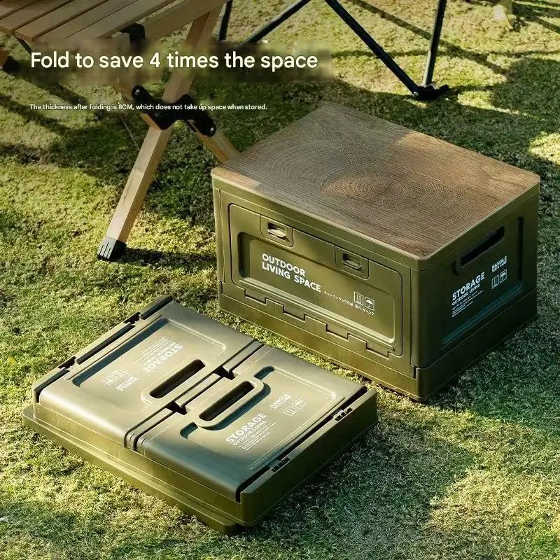 

Пластиковый складной ящик для хранения, ящик для хранения на открытом воздухе, складной ящик для хранения в кемпинге, пластиковый складной ящик для хранения в багажнике