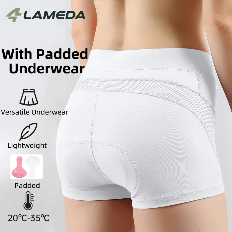 

LAMEDA Women's Breathable Summer Cycling Shorts With 3D High-Density Foam Pad Shock-Absorbing For MTB Road Bike Underwears