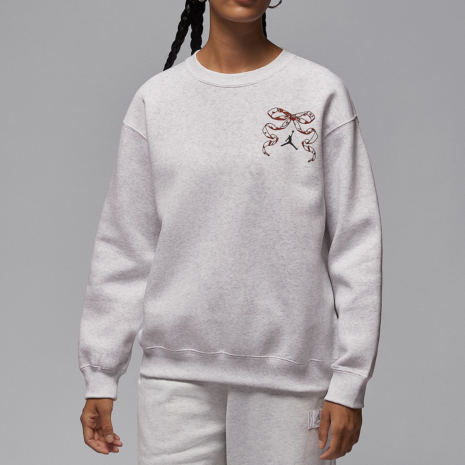 

Оригинальная женская трикотажная толстовка Nike JORDAN свободного кроя с длинными рукавами IM5418-051