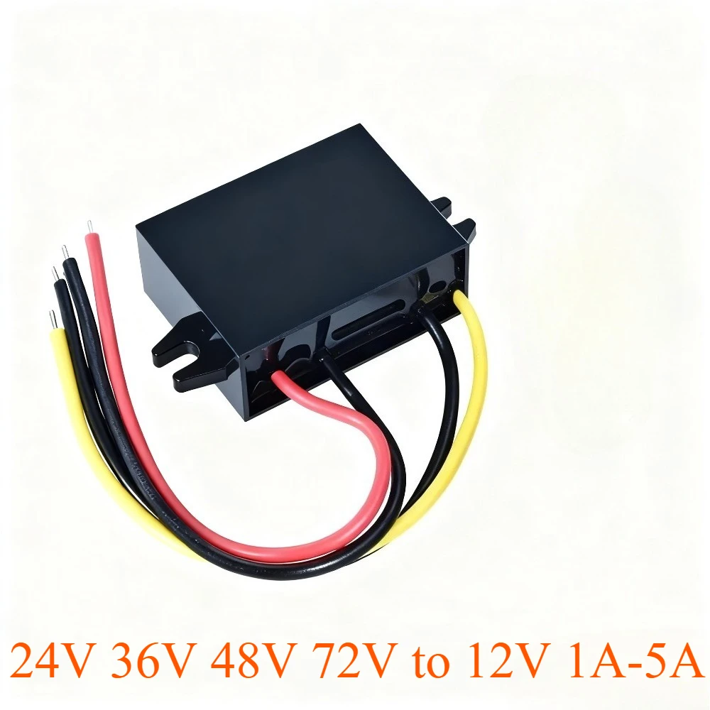 

24V 36V 48V 72V to 12V 1A-5A Car Power Supply Voltage inverter DC DC Converter Regulator Step DOWN Module 15V-80V
