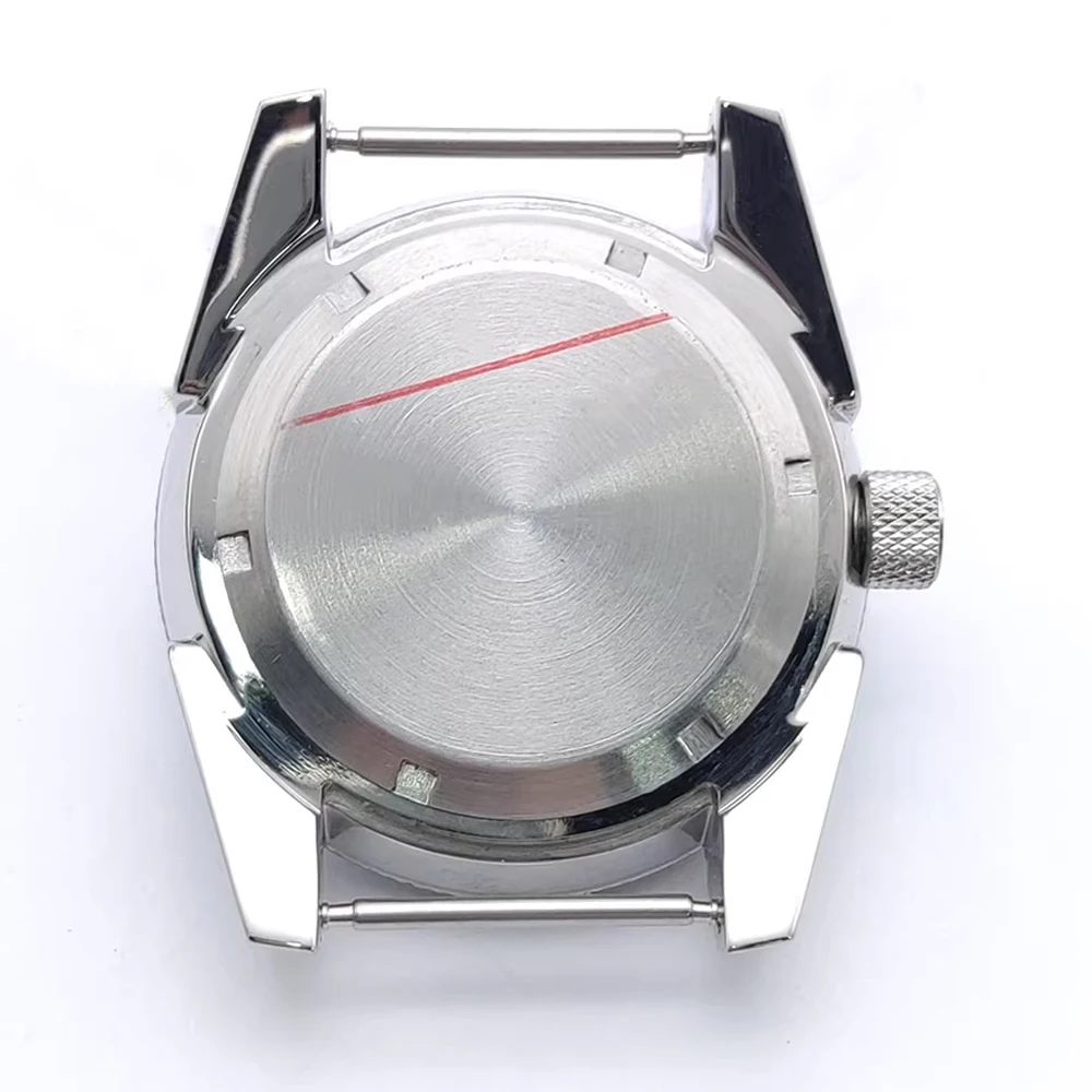 Stainless Steel Watch Case 43mm, for NH35 NH36 Movement Sapphire Glass Black Inner Ring Case NH35 Watch Shell Fit 28.5mm Dial