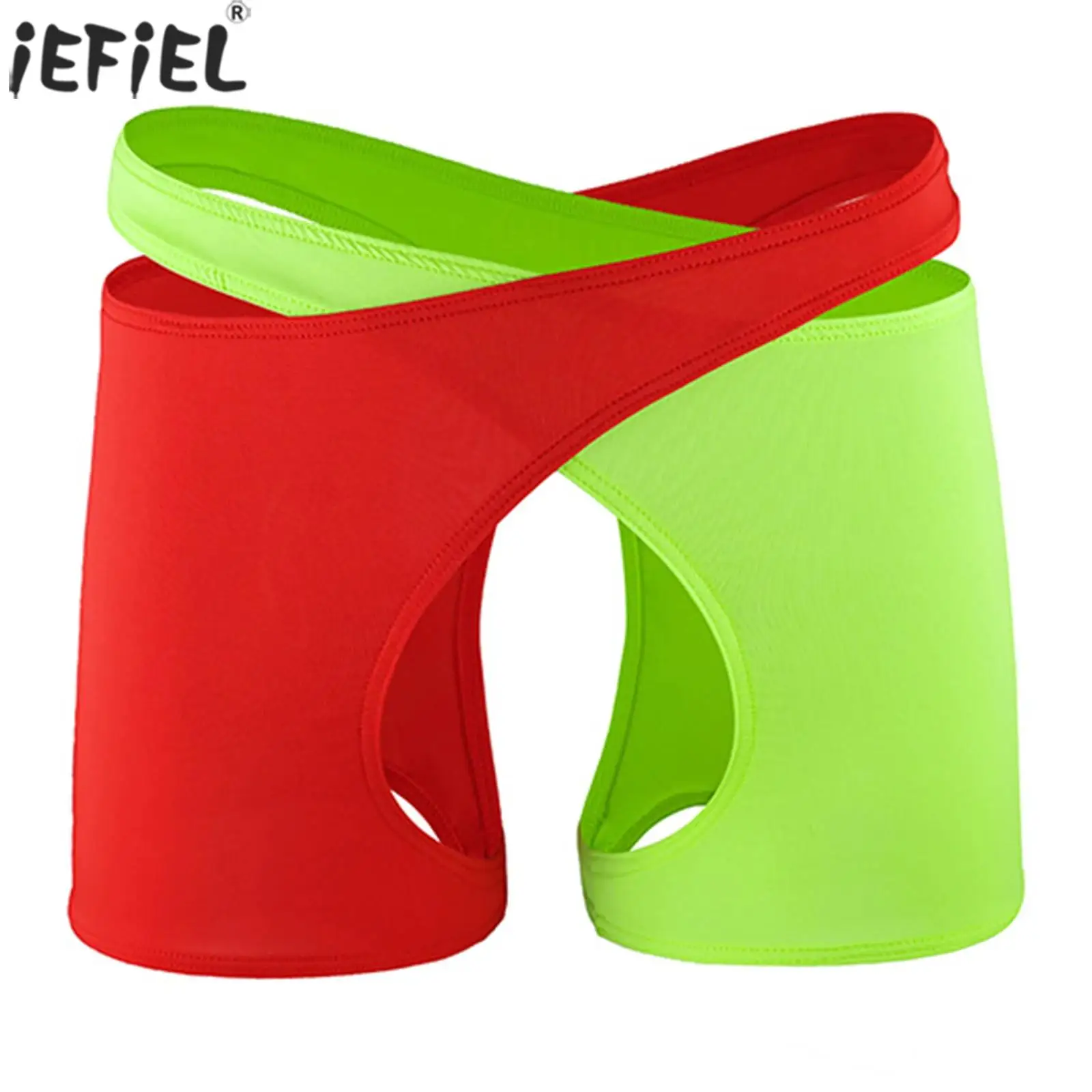 

Men's Lingerie Crotchless Open Butt Flaunting Panties Crossing Waistband Lingerie Tempting Role Play Non-removable Underpants