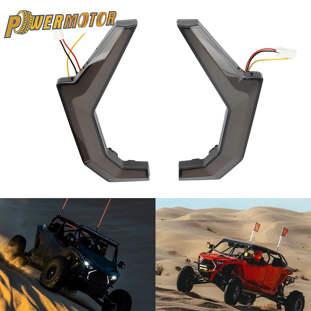 

UTV ATV Front Fang Accent Lights LED Turn Signal Light for Polaris RZR XP XP4 1000 2014-2018 RZR-4 900 2015-2020 Accessories