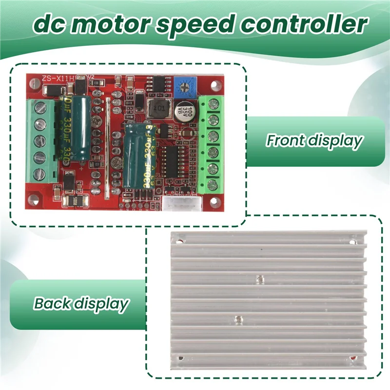 AAAEL-3X DC 6-60V 400W BLDC Dreiphasiger bürstenloser DC-Motorcontroller PWM Hall Motor Control Driver Board 12V 24V 48V