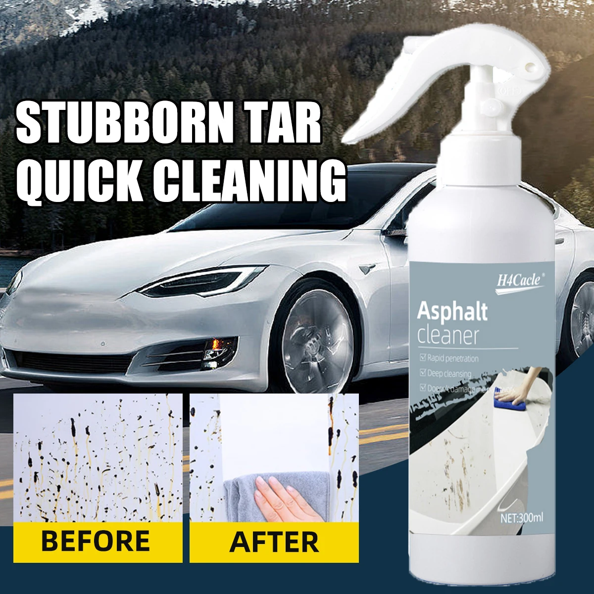 Asphalt Cleaner Insect Gum Bird Droppings Flying Paint Car Stickers Strong Adhesive Remover Ceramic Car Coating