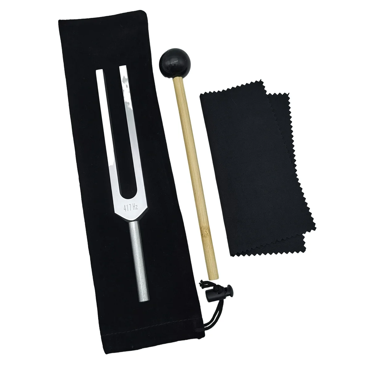 Aluminum Alloy Tuning Fork, 417Hz Tuning Fork with Silicone Hammer, for Nervous System Testing Sound Healing Therapy