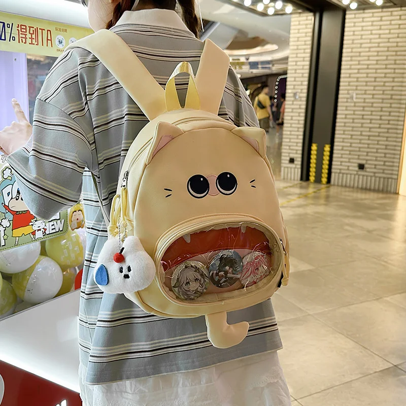 Funny Capybara Itabag Y2K Backpacks Student Transparent Backpacks Personalized Cartoon Animal Backpack Parent High Capacity Bag