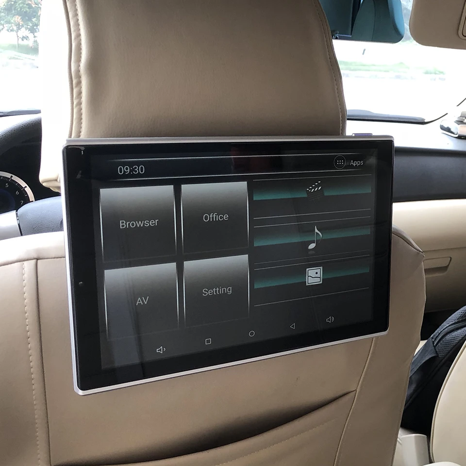 2026 Latest UI Style TV Rear Seat Screen For Land Rover Range Rover WiFi Car Headrest Monitor Android 12.0 Bluetooth Mirror Link