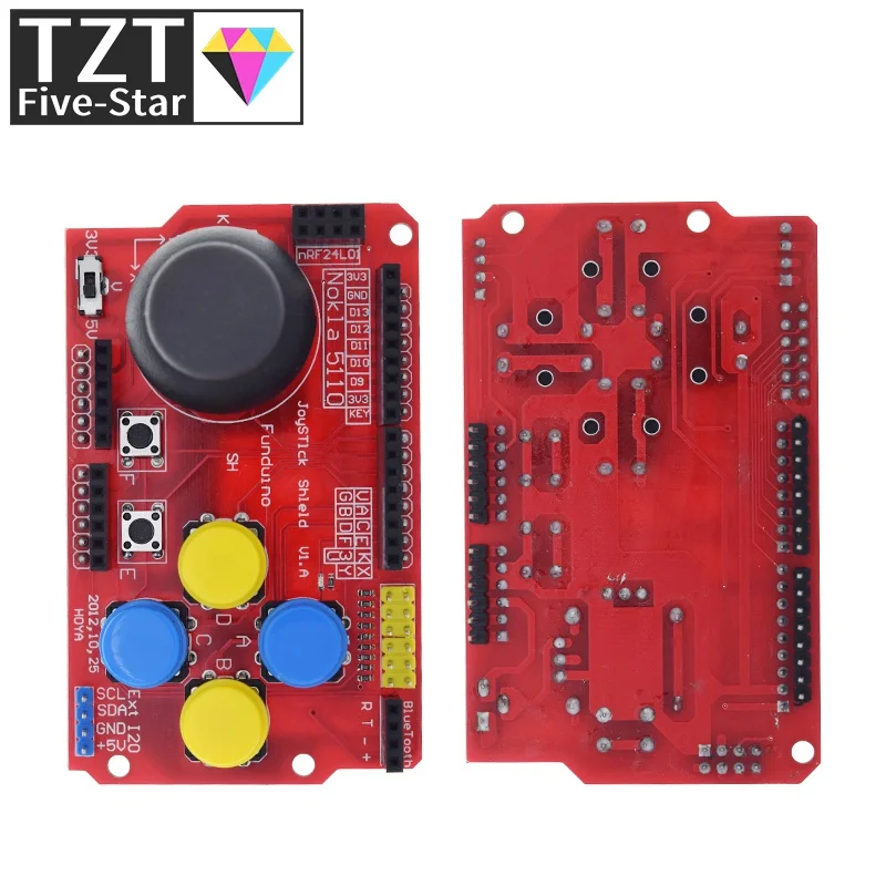 TZT 1PCS Joystick Shield for Arduino Expansion Board Analog Keyboard and Mouse Function