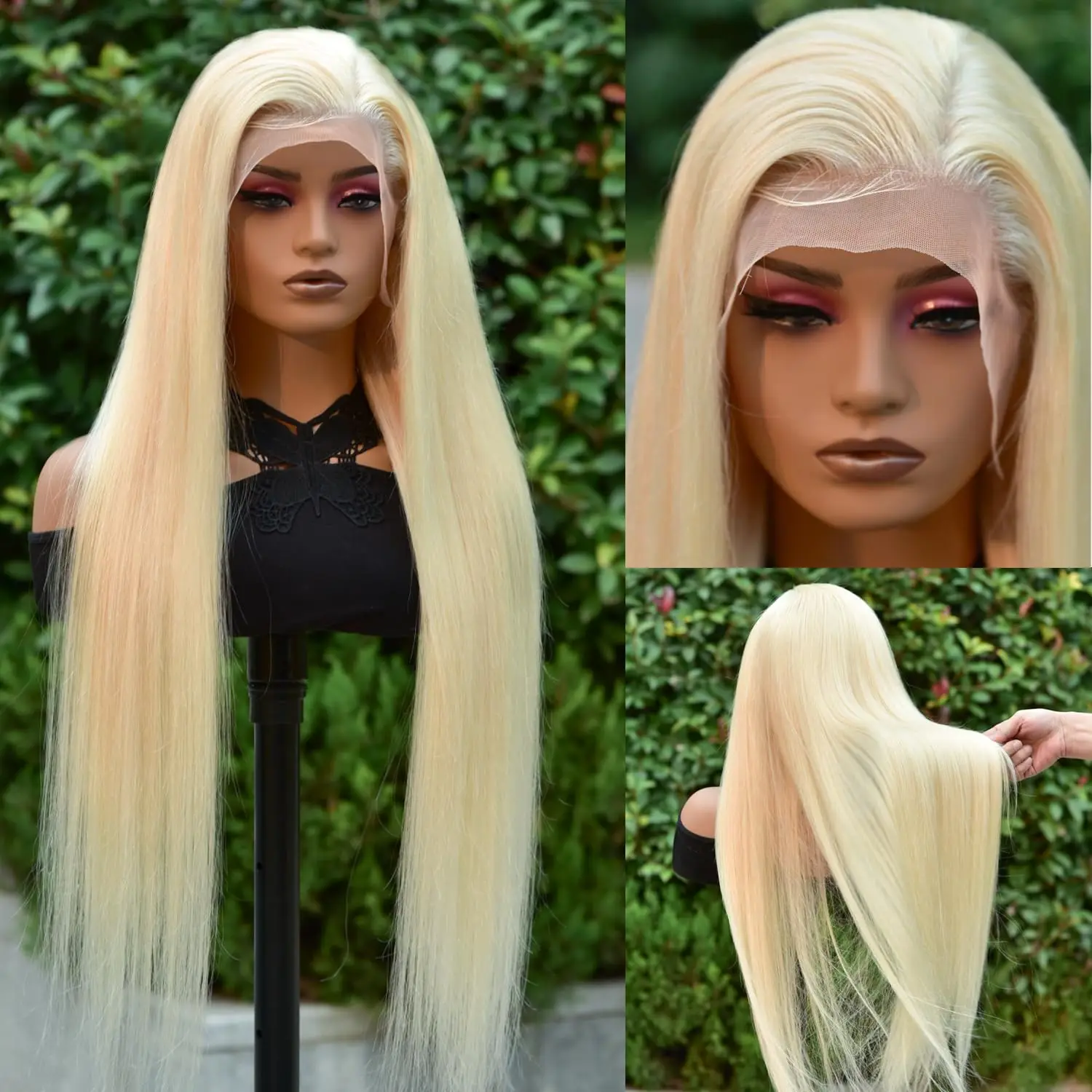 Rosabeauty 613 HD Bone Straight Lace Front Human Hair Wigs 13x6 Blonde 5X5 Glueless 13X4 Frontal 250 Density 40 Inch Wig