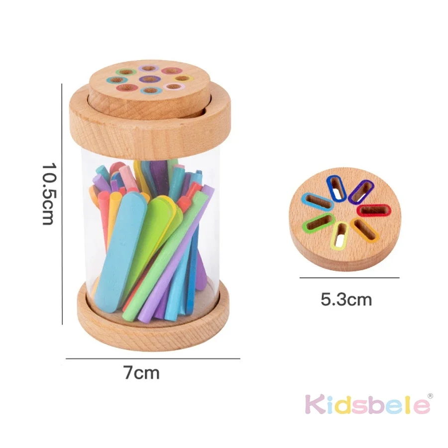 Montessori brinquedos de classificação de cores de madeira para crianças habilidade motora fina para crianças jogo de aprendizagem sensorial educacional