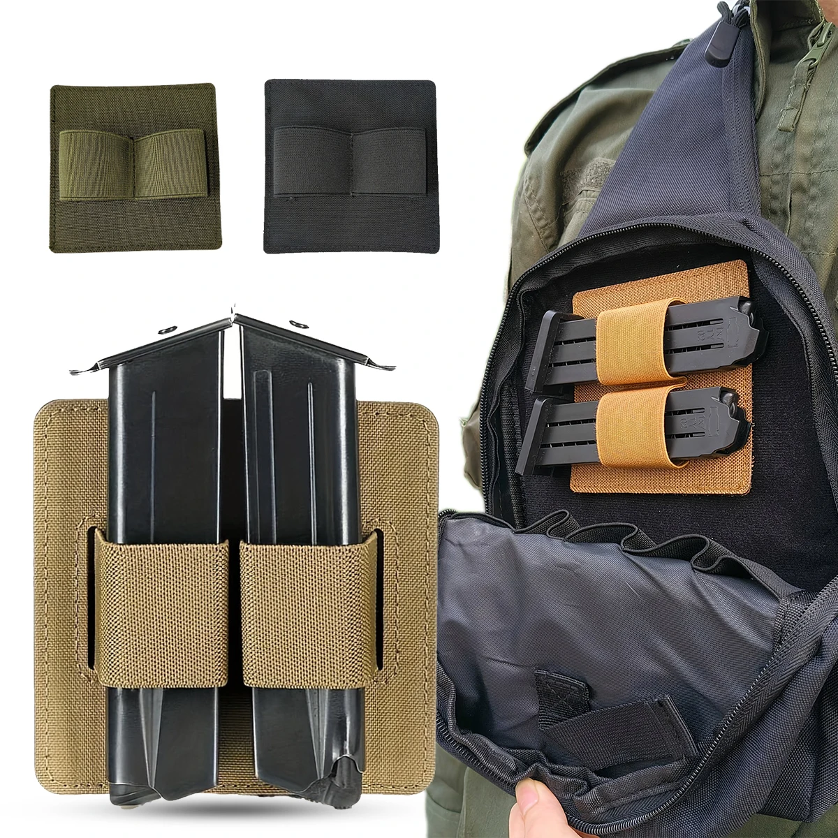 

2Pcs Tactical Hook Loop Panel Pouch Mag Pouch Hook Backed Magazine Tool Bags Insert Organizer Paste Board Accessories Holder