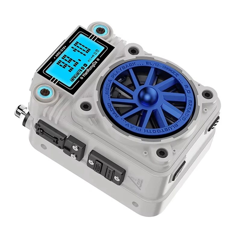 Hot Sale-HANRONGDA HRD-G18 Wireless Portable Speaker Bluetooth 5.2 With Color Lights Small Wireless FM Radio For Home/Outdoor